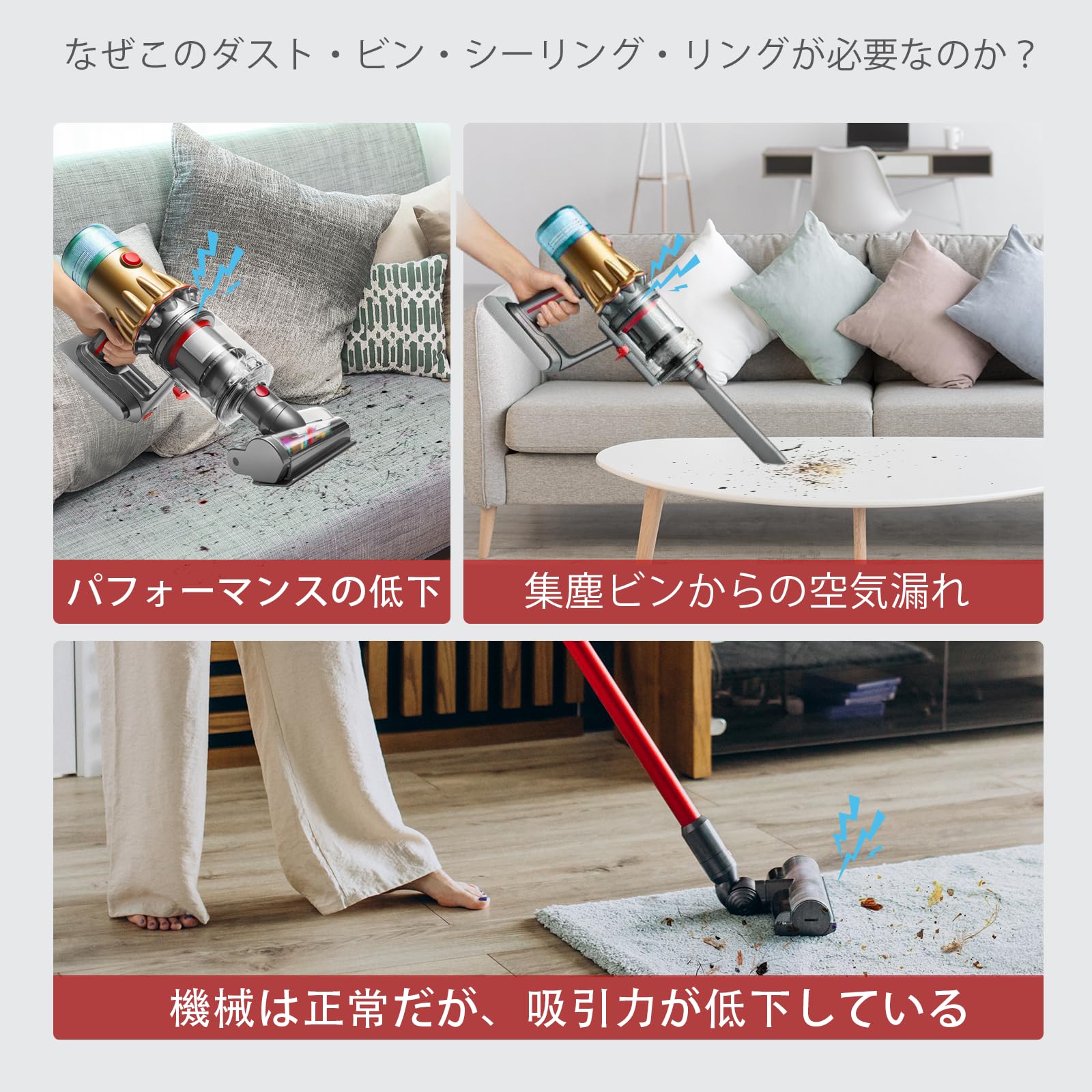Amazon | AFDD ダストカップ上部固定 密閉リング、ダイソン掃除